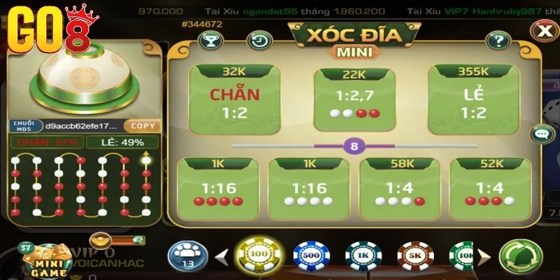 Xóc đĩa tựa game quốc dân phù hợp với nhiều đối tượng khách hàng